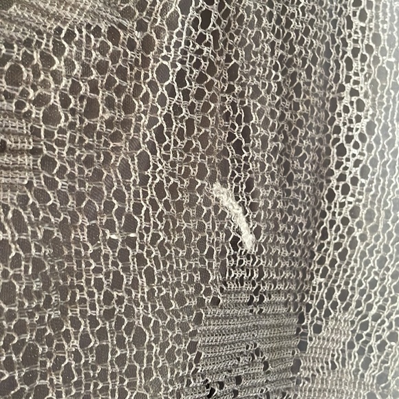 Vintage lace mini silver dress  with lining! - Picture 5 of 8